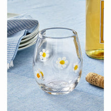 Daisy Stemless Wine Glass