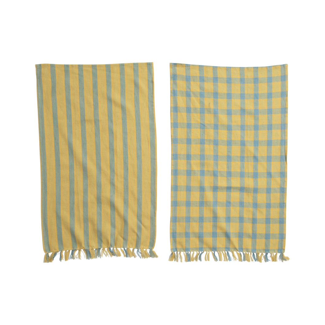Woven Cotton and Linen Tea Towel
