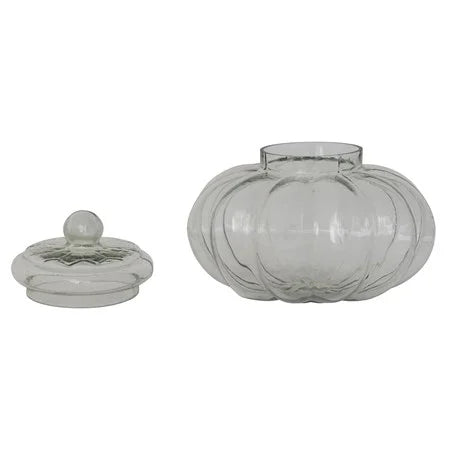 6 Cup Ribbed Glass Jar with Lid