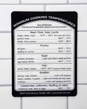 Removable Cooking Temperature Label