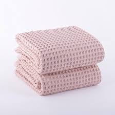 Organic Cotton Waffle Towel-Blush