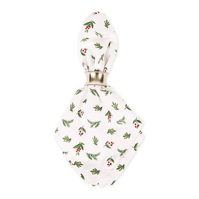 Holiday Berry Sprig Printed Napkin