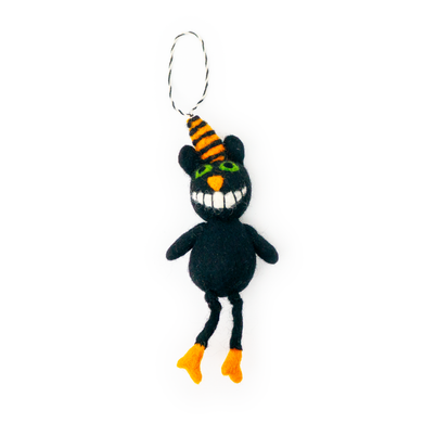 Chaz The Cheshire Cat Fall Eco Wool Ornament (Black)