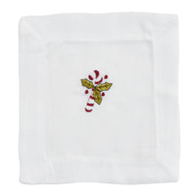 Embroidered Candy Cane Napkin