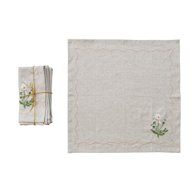Natural Cotton Daisy Napkin
