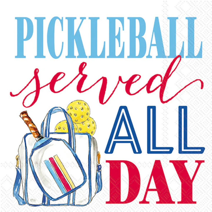 Pickleball Served All Day Cocktail Napkin