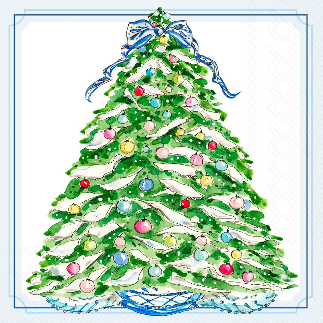 Boxwood With Ornaments Cocktail Napkins