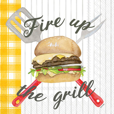 Fire Up The Grill Cocktail Napkin