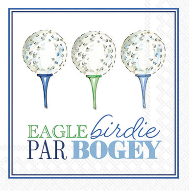Eagle Birdie Par Blue Cocktail Napkin