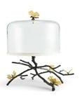 Butterfly Ginkgo Cake Stand W/ Dome
