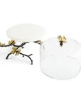 Butterfly Ginkgo Cake Stand W/ Dome