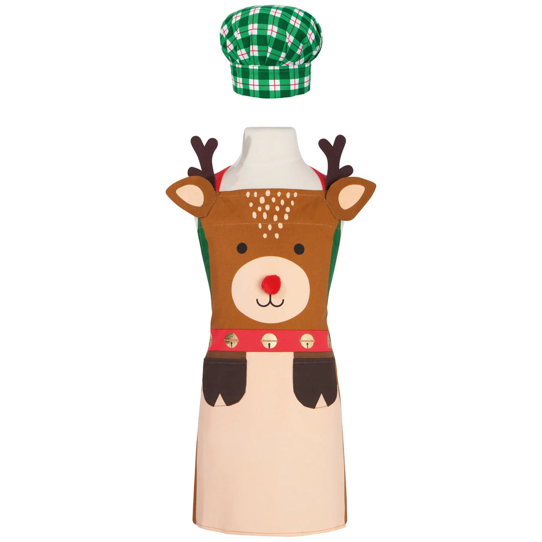 Rudolph Kid's Christmas Apron & Hat Set