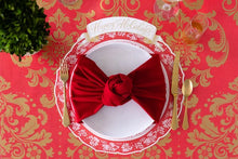 12 Inch Red Flocked Ribbon