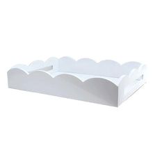 Scalloped Tray White 17x13
