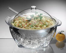 Iced Salad Bowl with Domed Lid & Servers