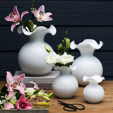 Hibiscus Medium Fluted Vase - White