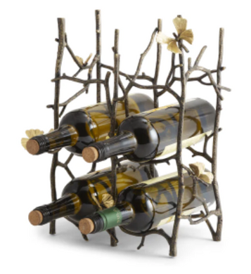 Butterfly Ginkgo 6-Bottle Wine Rack