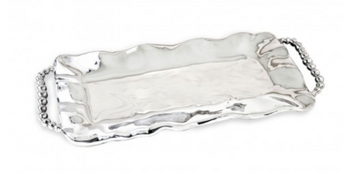 Pearl Long Rect Tray W/ Handles