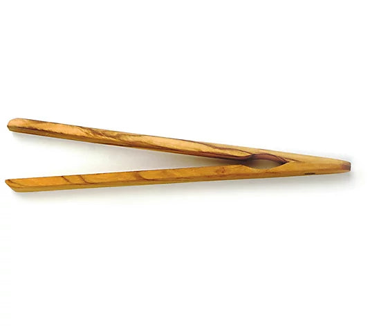 Olive Wood Toaster Tongs