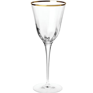 Optical Gold Wine Glass