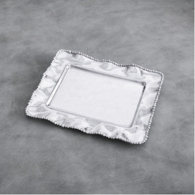 Organic Pearl Rectangular Tray Large